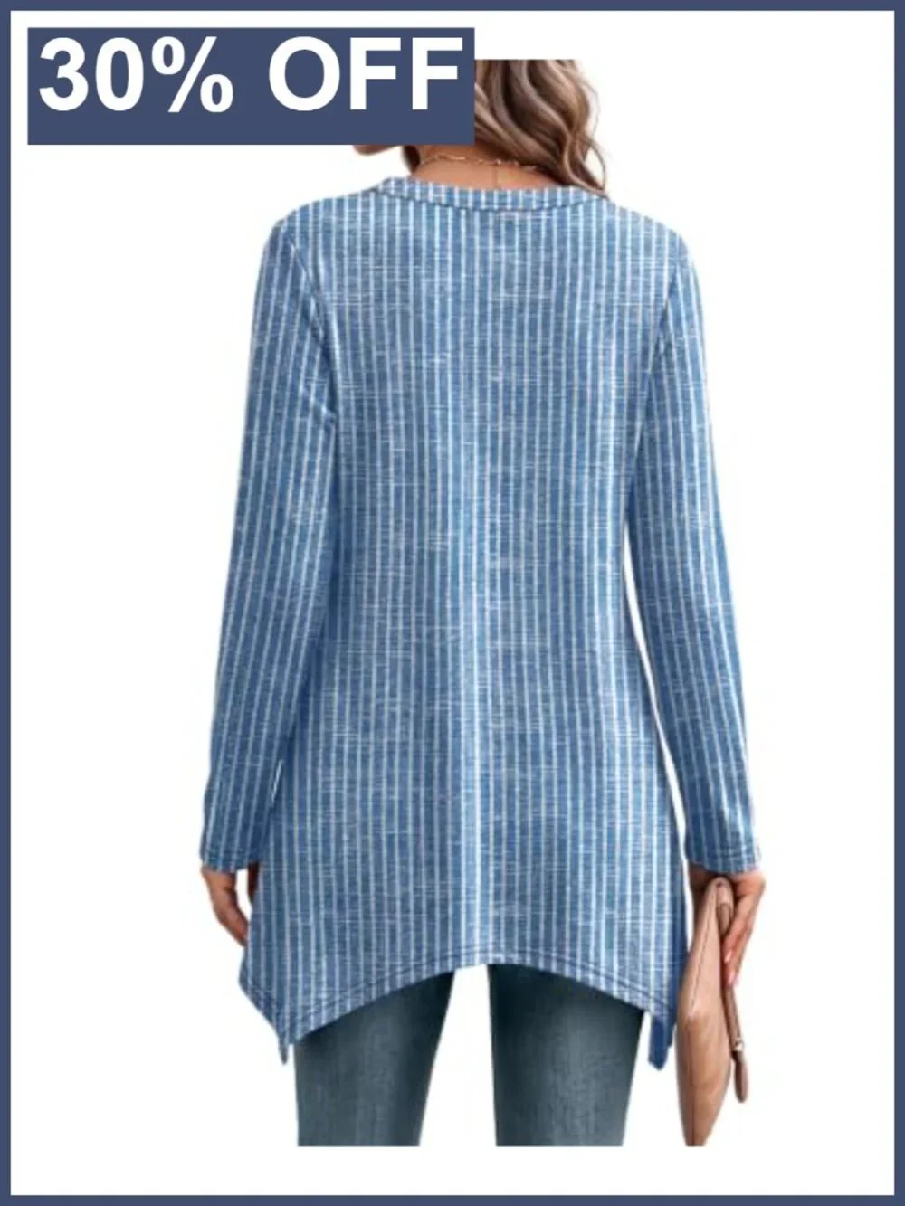 Women's Long Sleeve Tunic Top Loose Fit Asymmetrical Hem Fall Winter